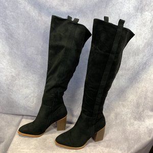 Ermonn Faux Suede, Over the Knee, Stretch Boots NWOT!